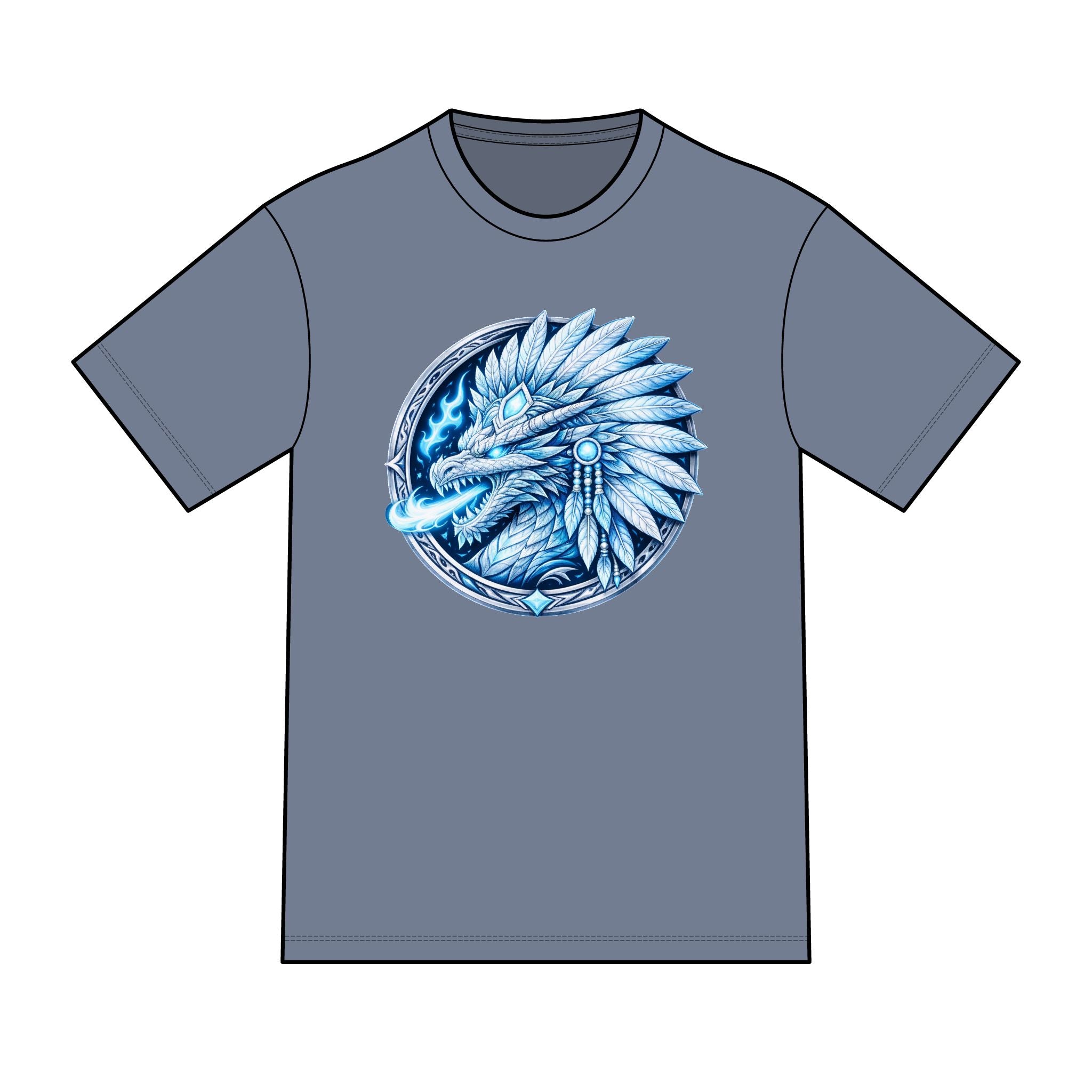 magic warpaint 28 shirt - blue native dragon