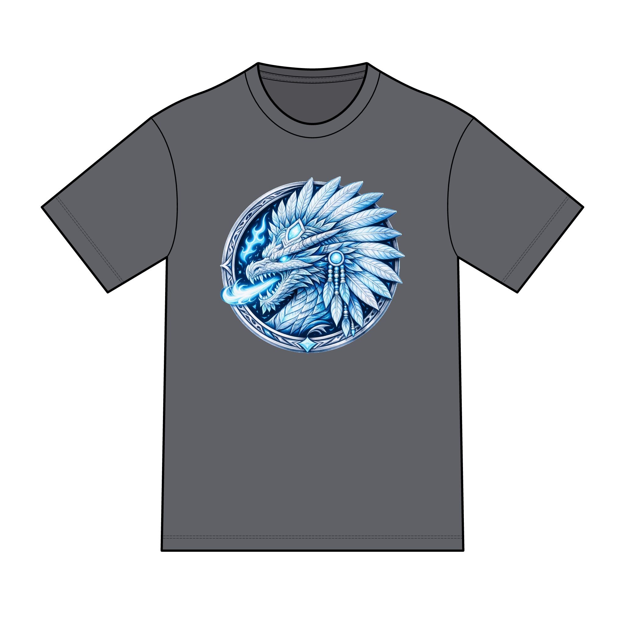 magic warpaint 28 shirt - blue native dragon