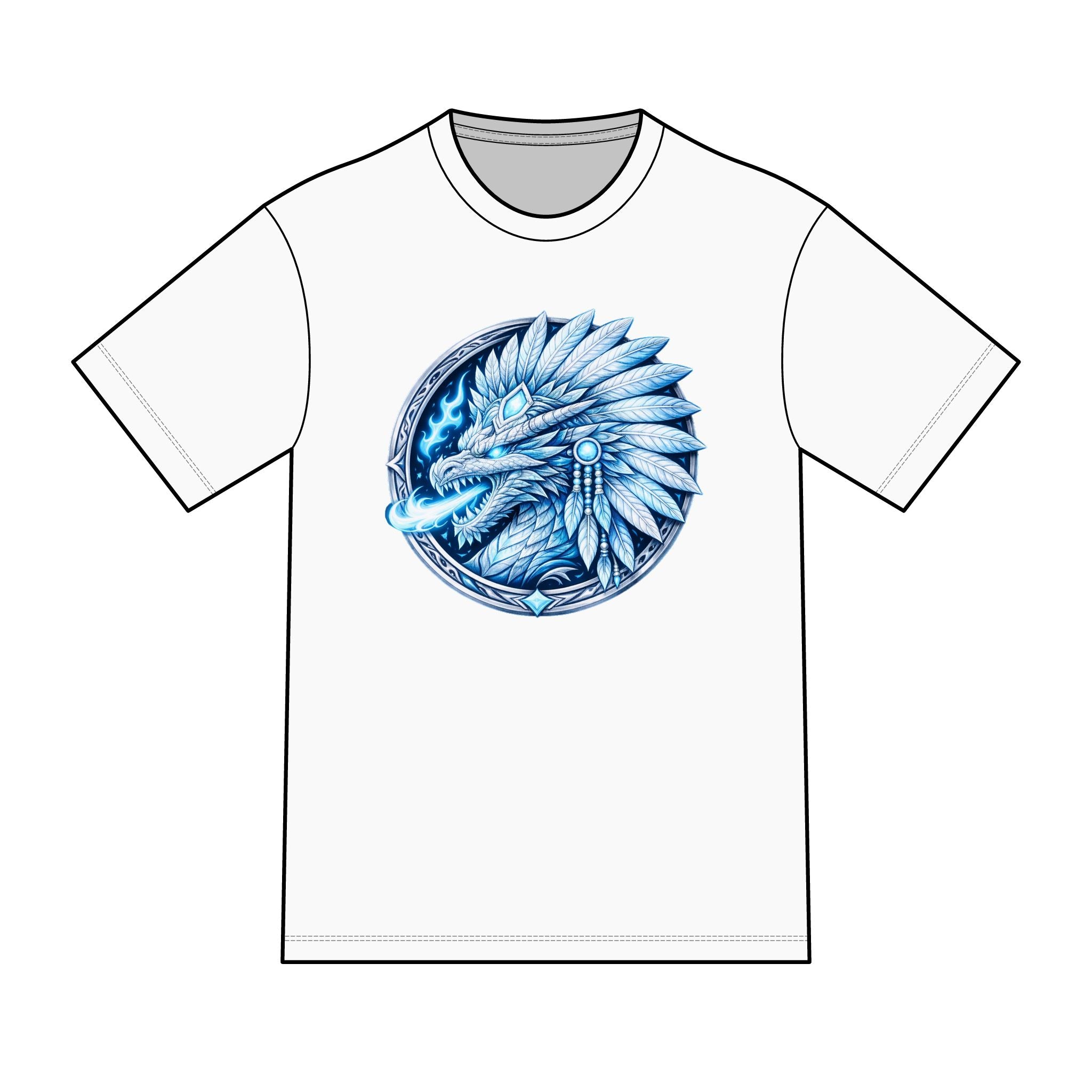 magic warpaint 28 shirt - blue native dragon