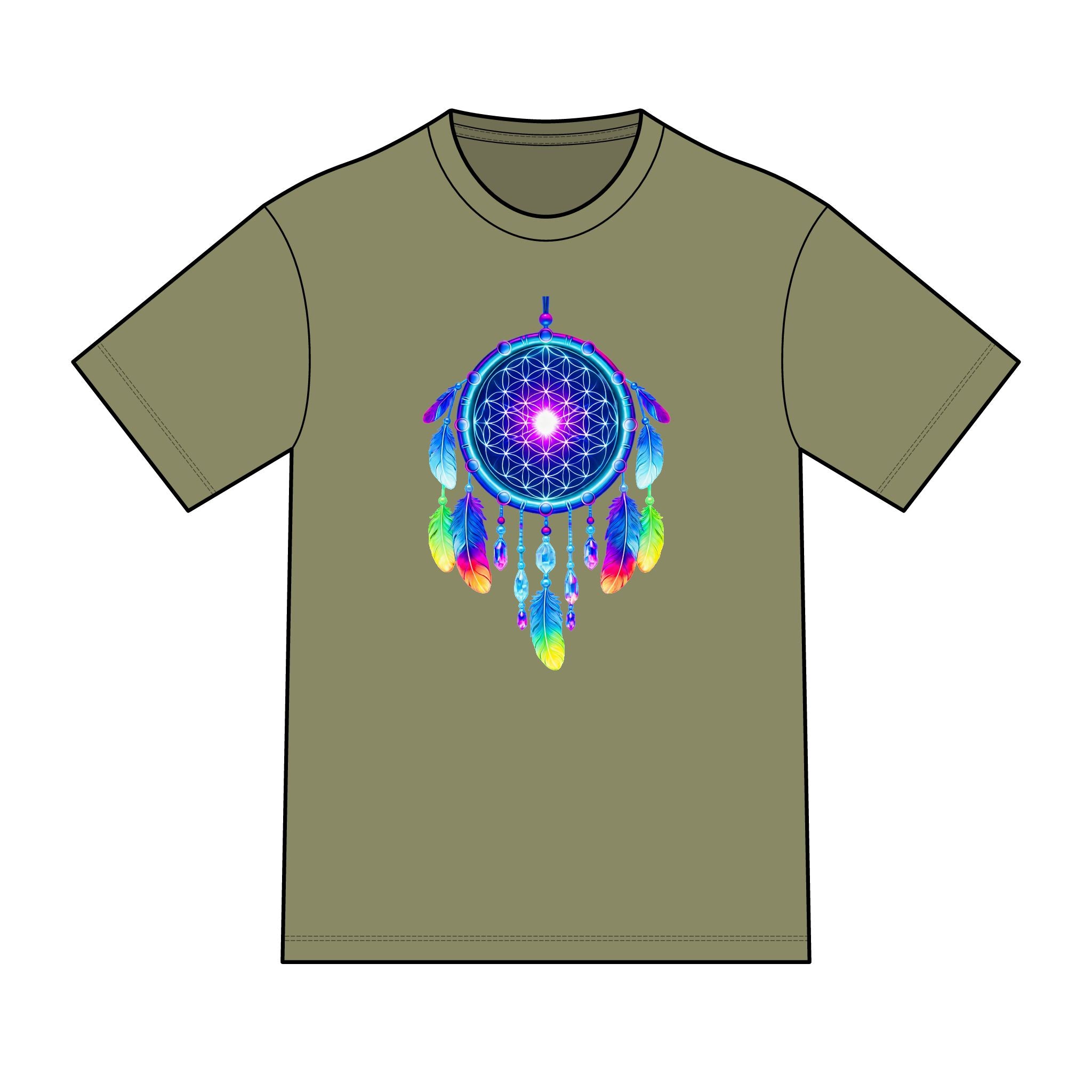 magic warpaint 10 shirt - neon dreamcatcher