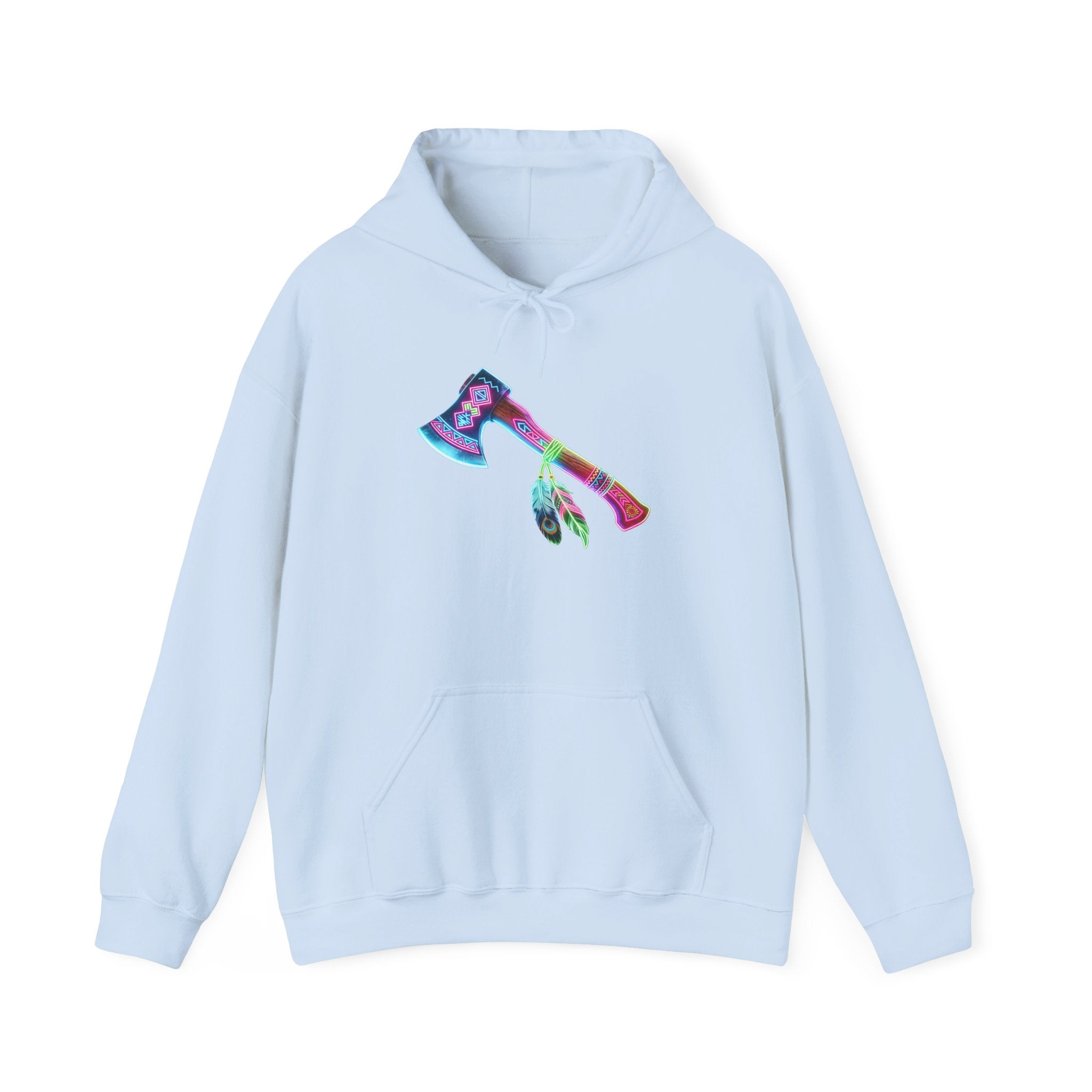 magic warpaint 01 hoodie - Native-Style neon Tomahawk Hoodie
