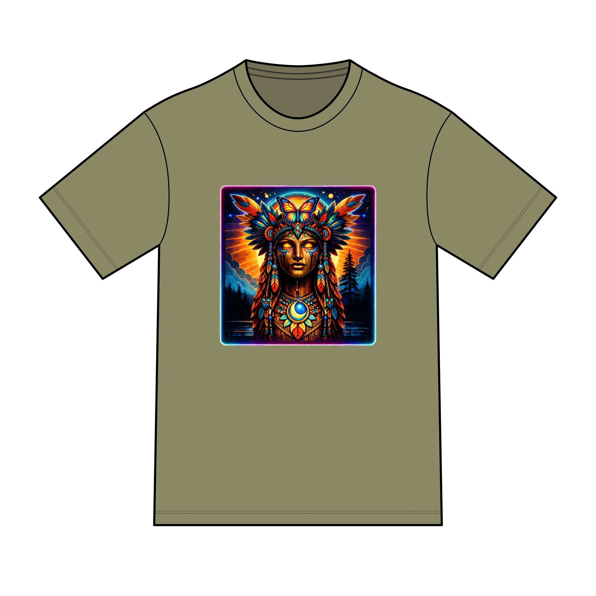 magic warpaint 13 shirt — Vibrant native woman Chief