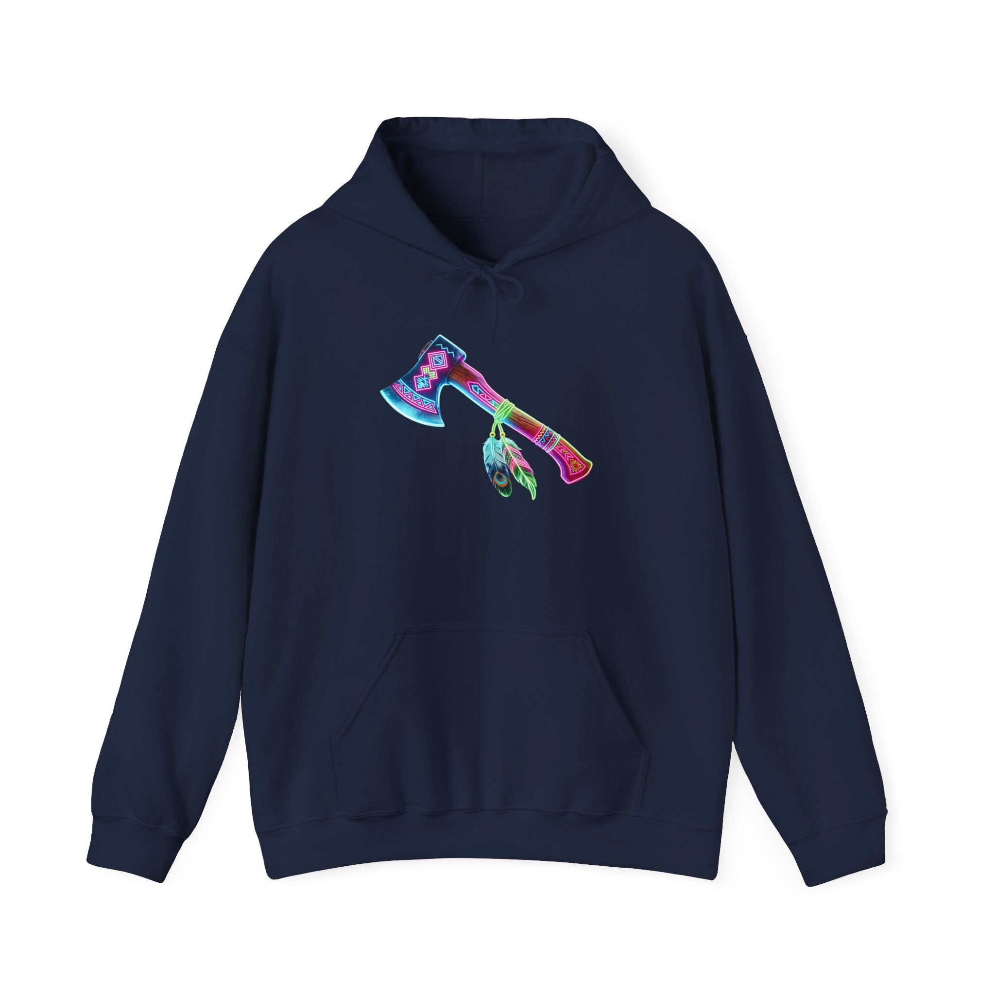 magic warpaint 01 hoodie - Native-Style neon Tomahawk Hoodie