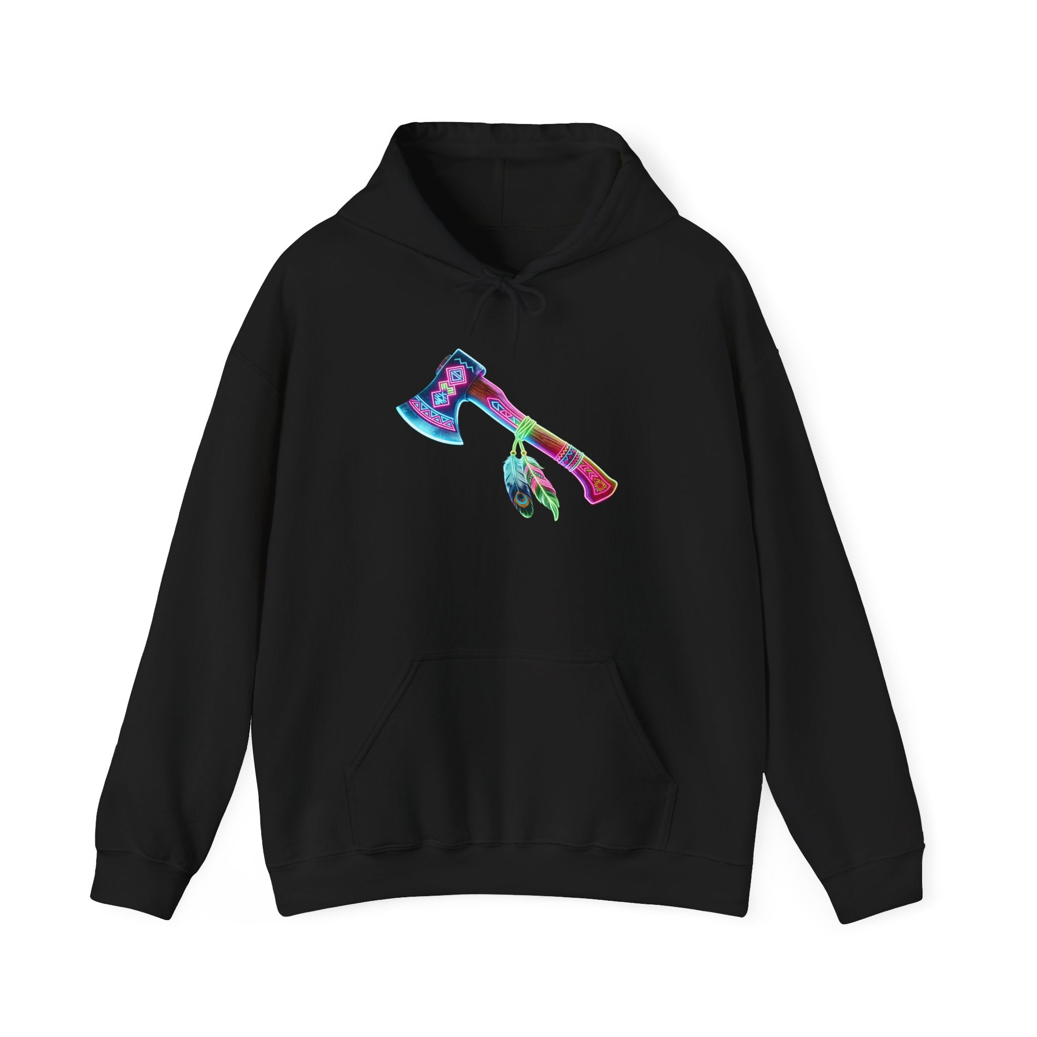 magic warpaint 01 hoodie - Native-Style neon Tomahawk Hoodie