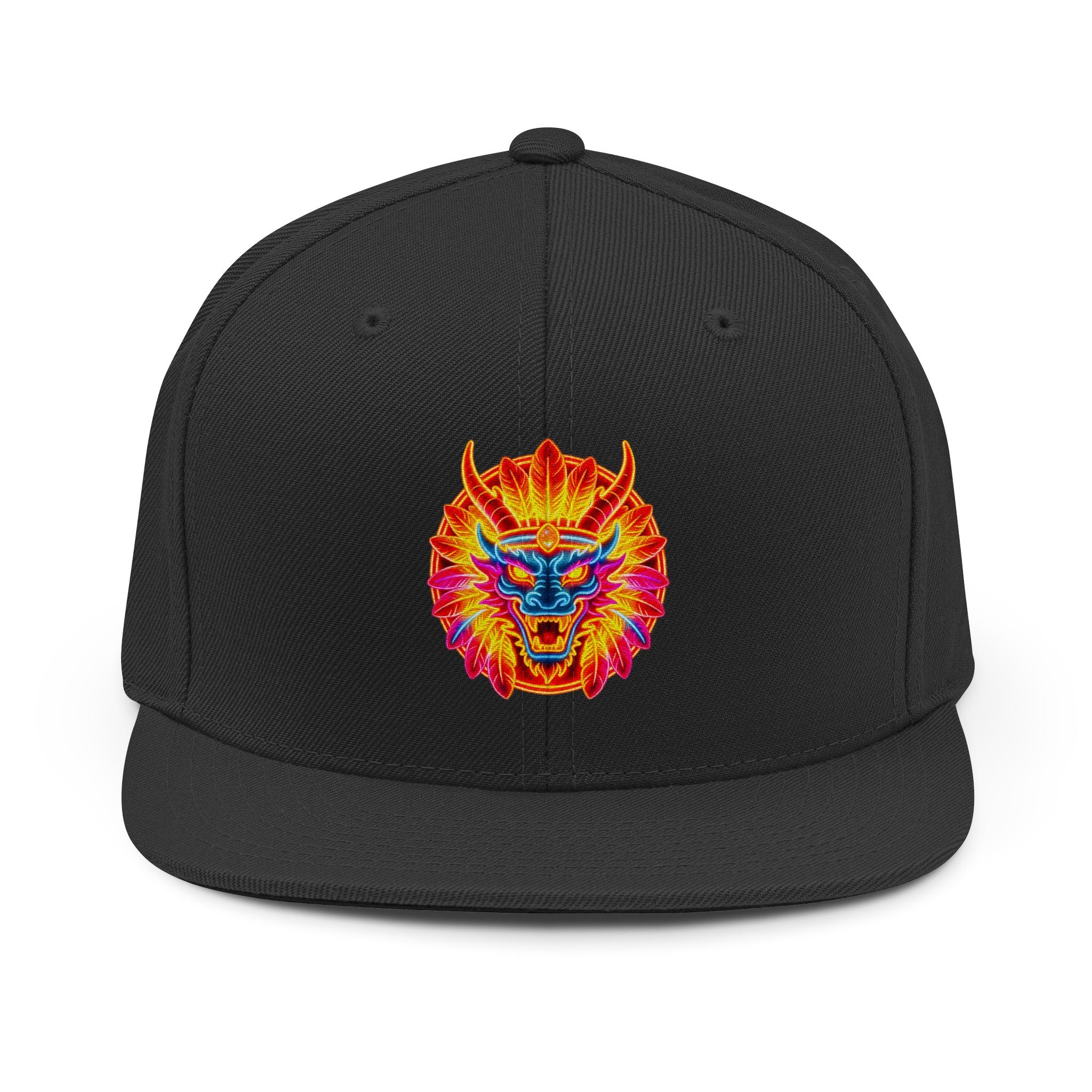 magic warpaint 02 hat - psychedelic neon dragon snapback