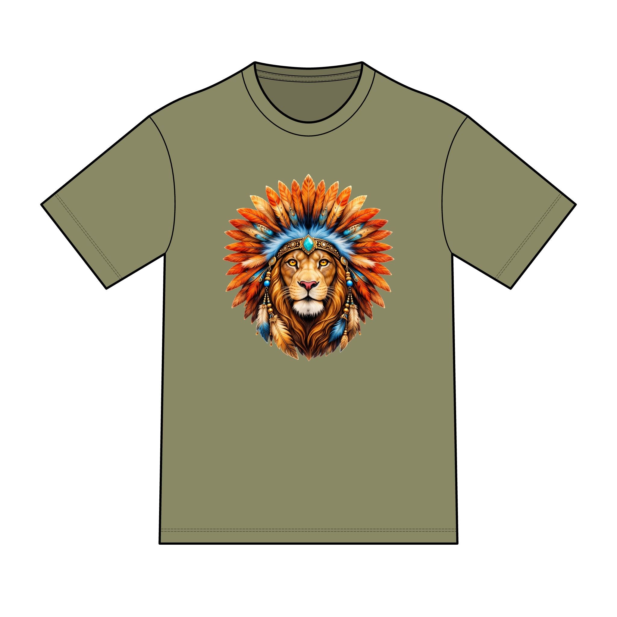 magic warpaint 04 shirt - native lion