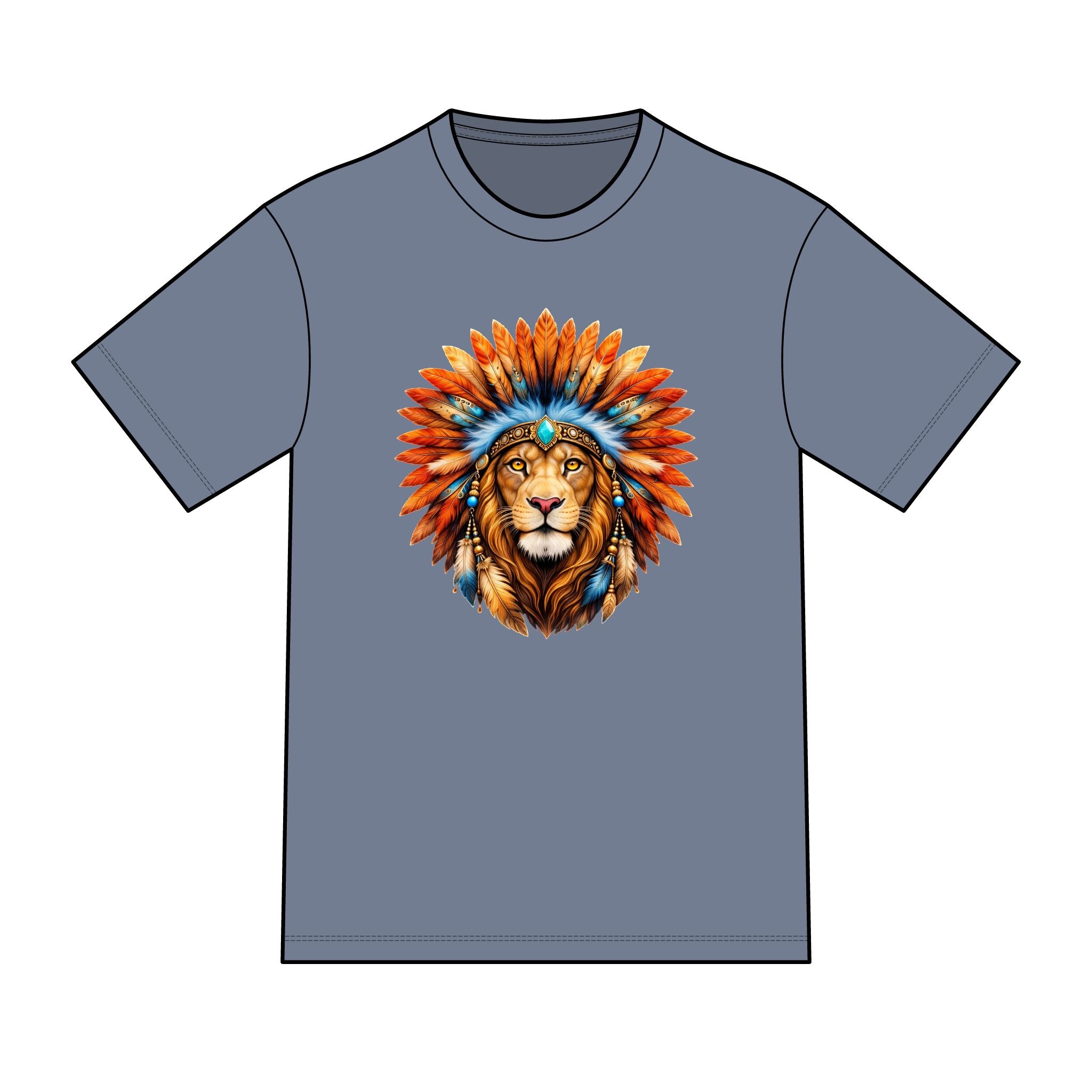 magic warpaint 04 shirt - native lion
