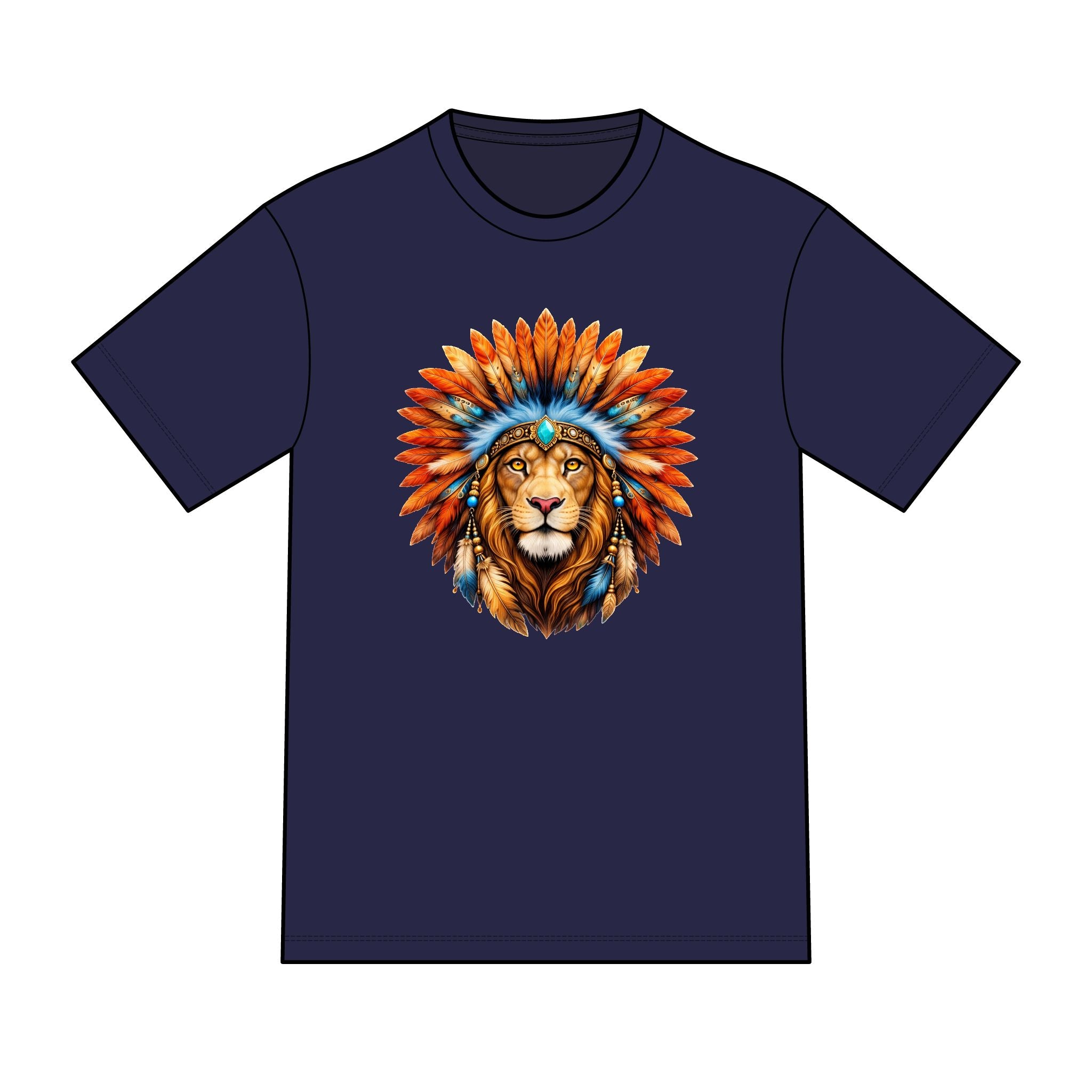 magic warpaint 04 shirt - native lion