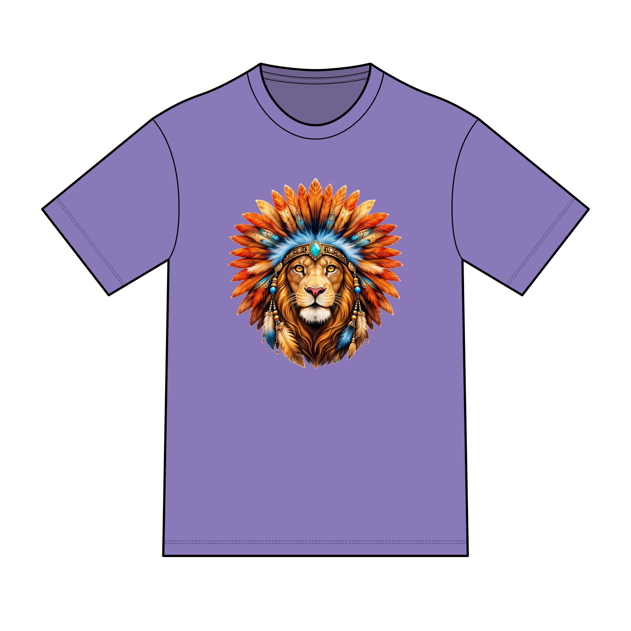 magic warpaint 04 shirt - native lion