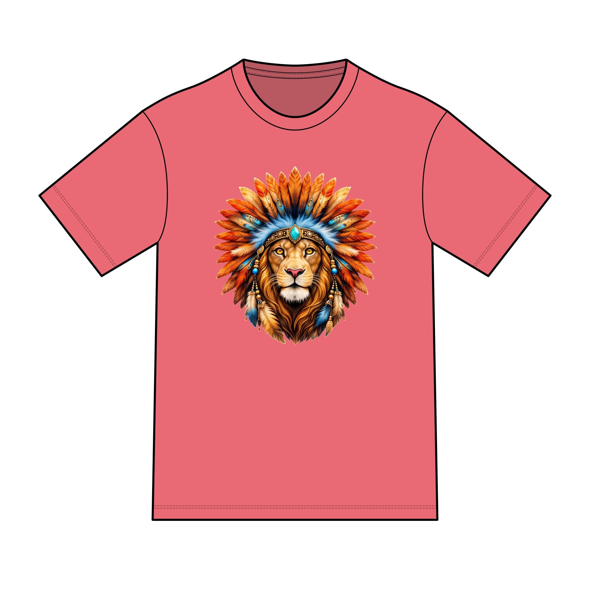 magic warpaint 04 shirt - native lion