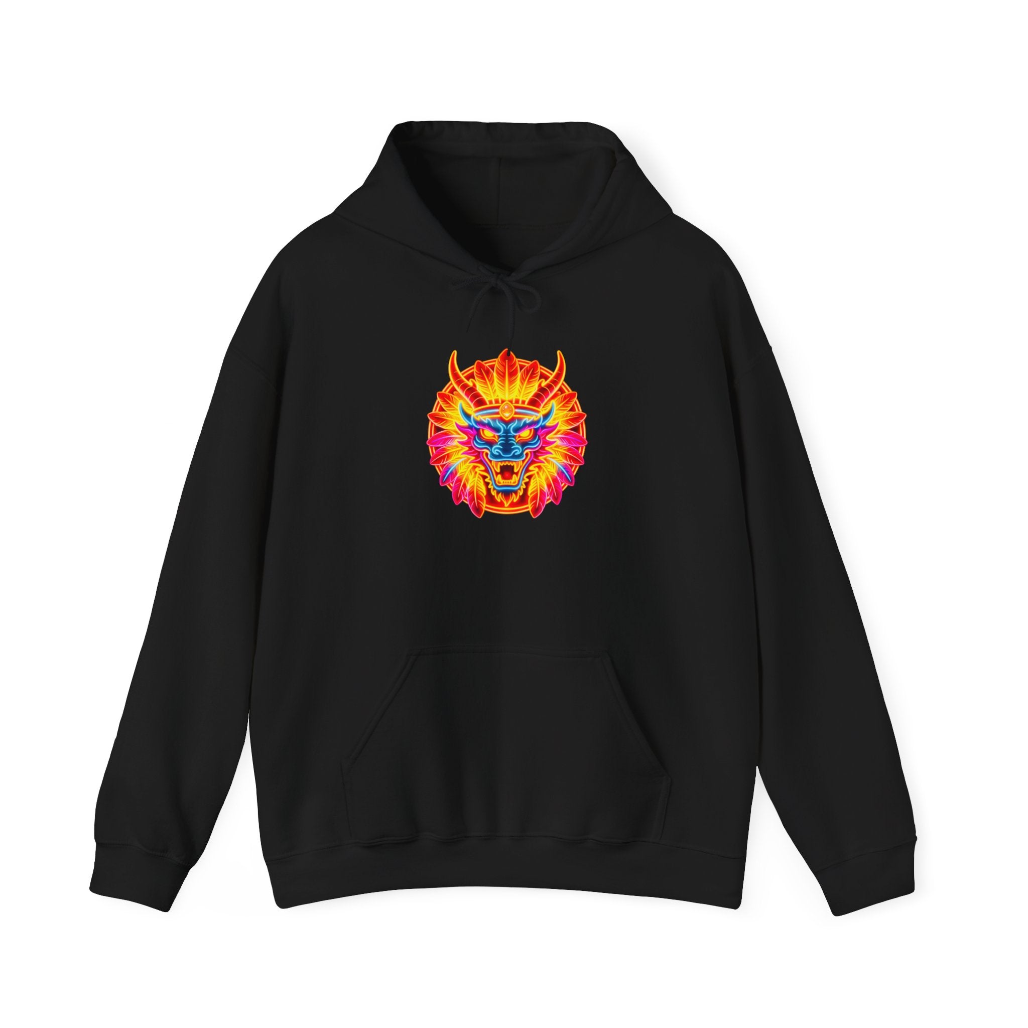 magic warpaint 02 hoodie - Psychedelic neon dragon