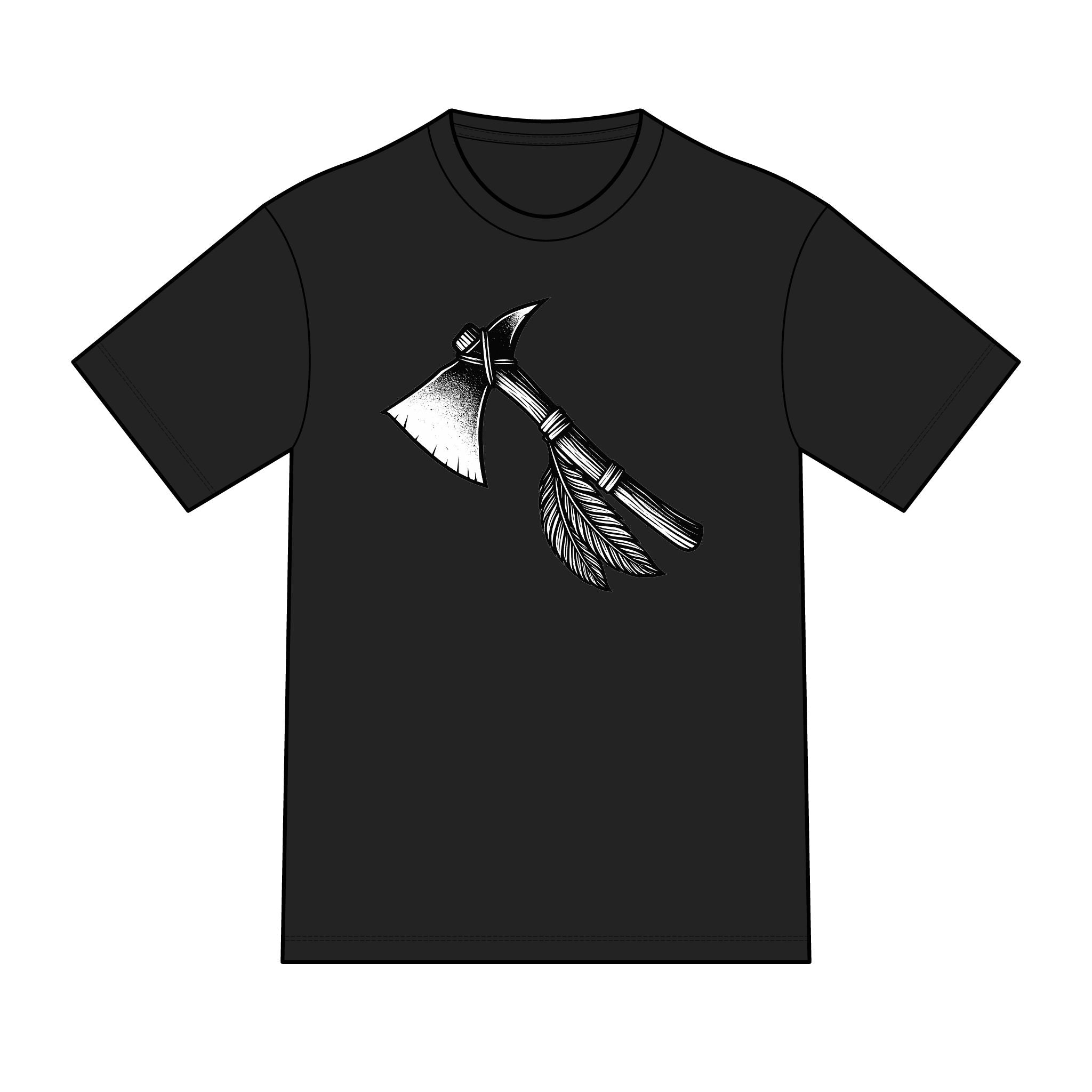 Magic warpaint 11 shirt - black and white tomahawk