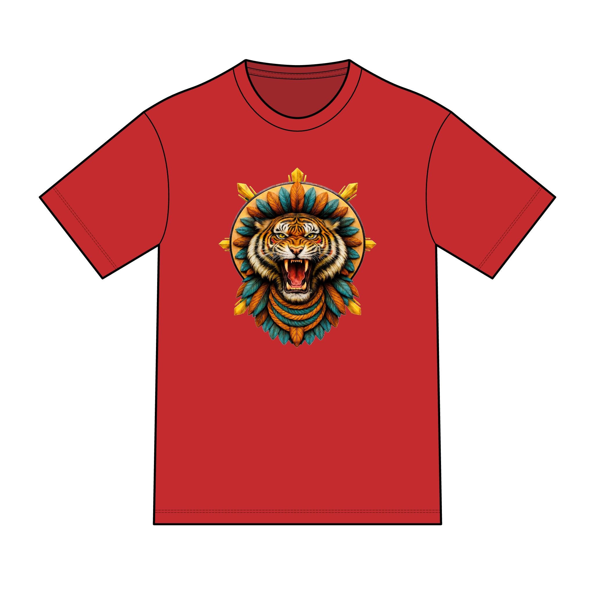 magic warpaint 06 shirt - native tiger sun rays