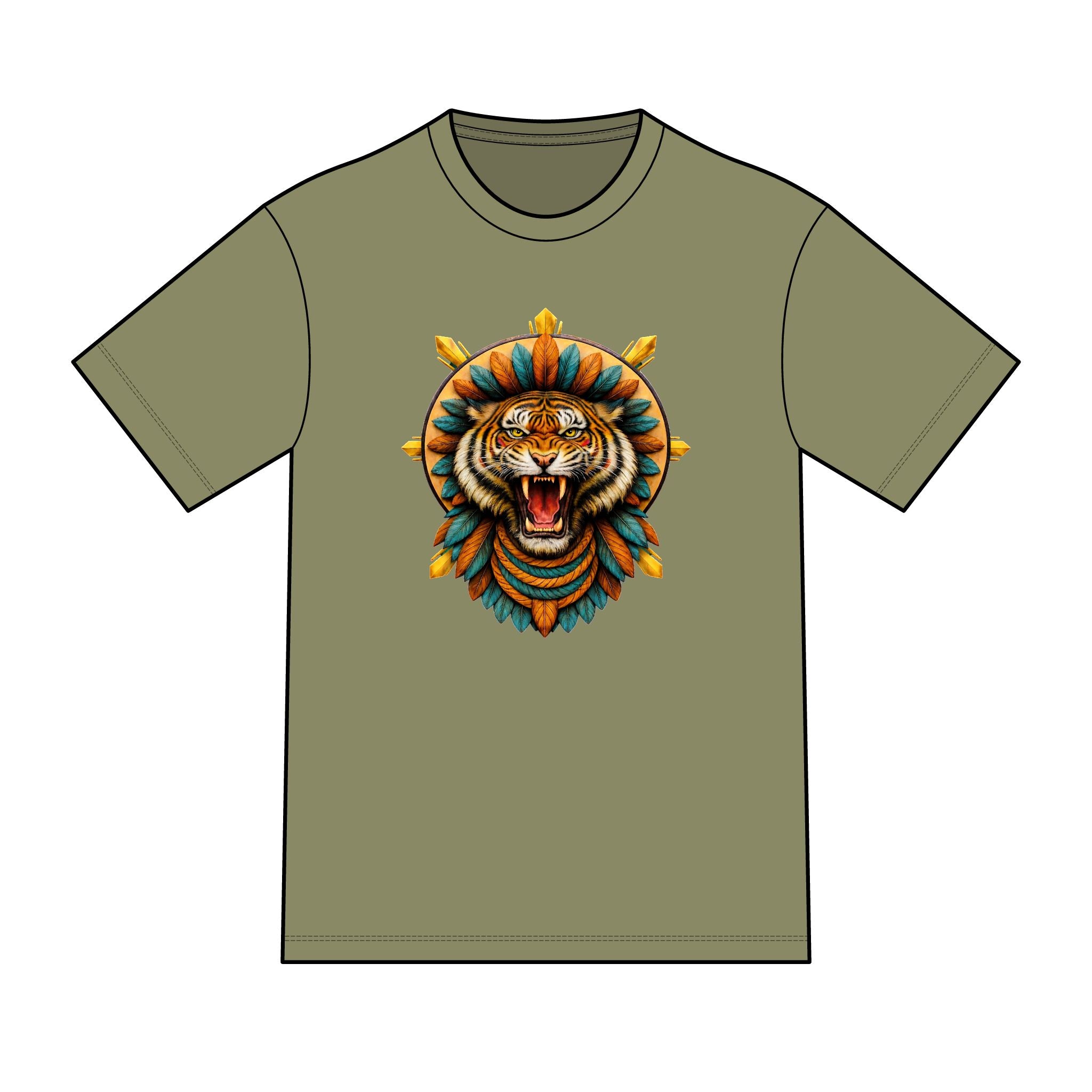 magic warpaint 06 shirt - native tiger sun rays