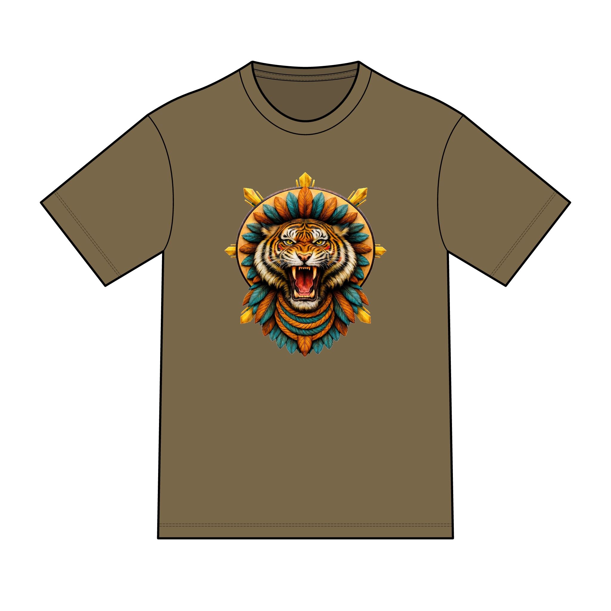 magic warpaint 06 shirt - native tiger sun rays