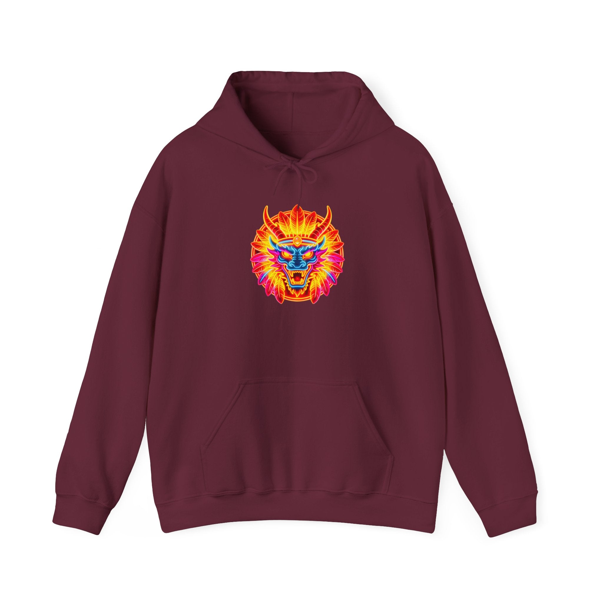 magic warpaint 02 hoodie - Psychedelic neon dragon
