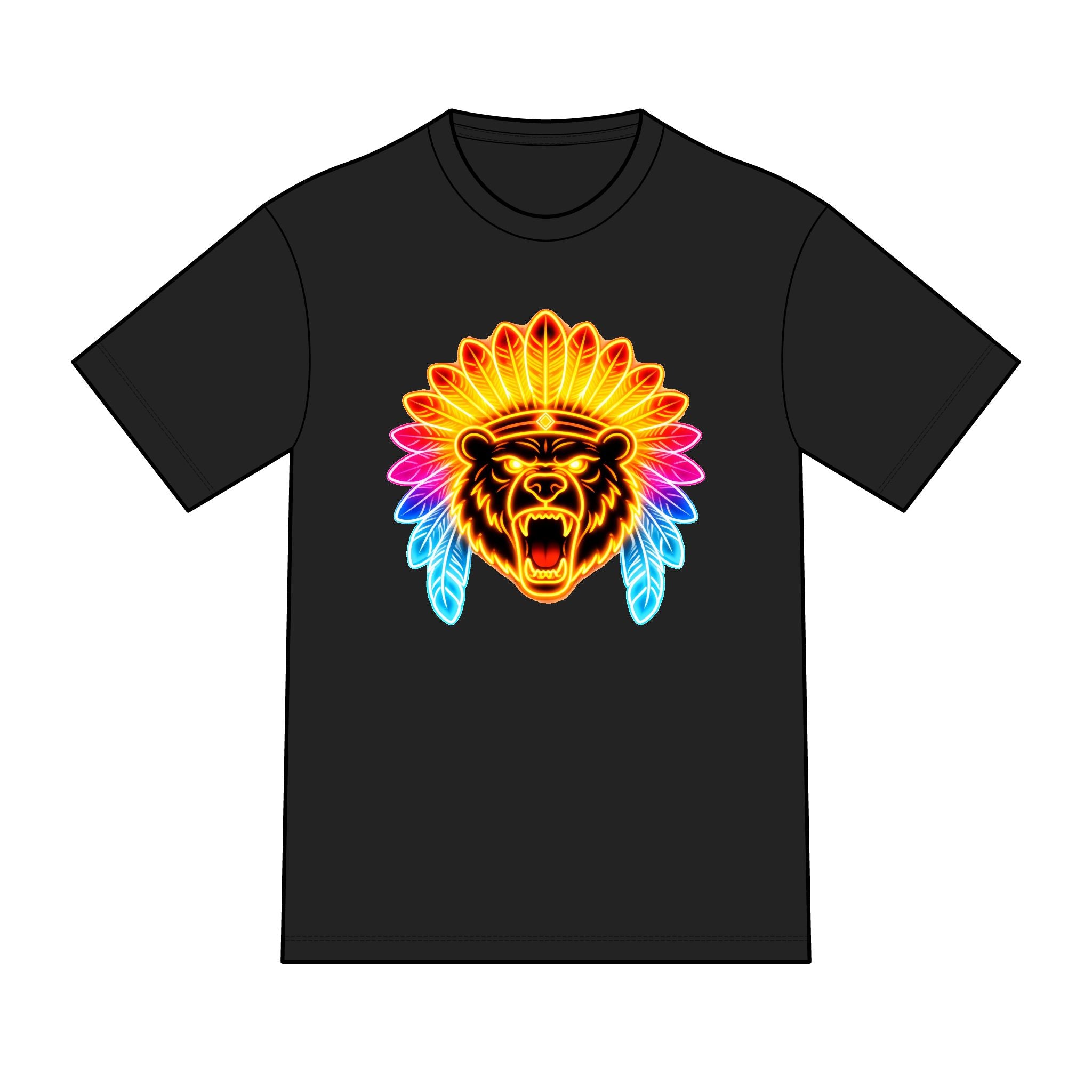 magic warpaint 30 shirt - neon native bear