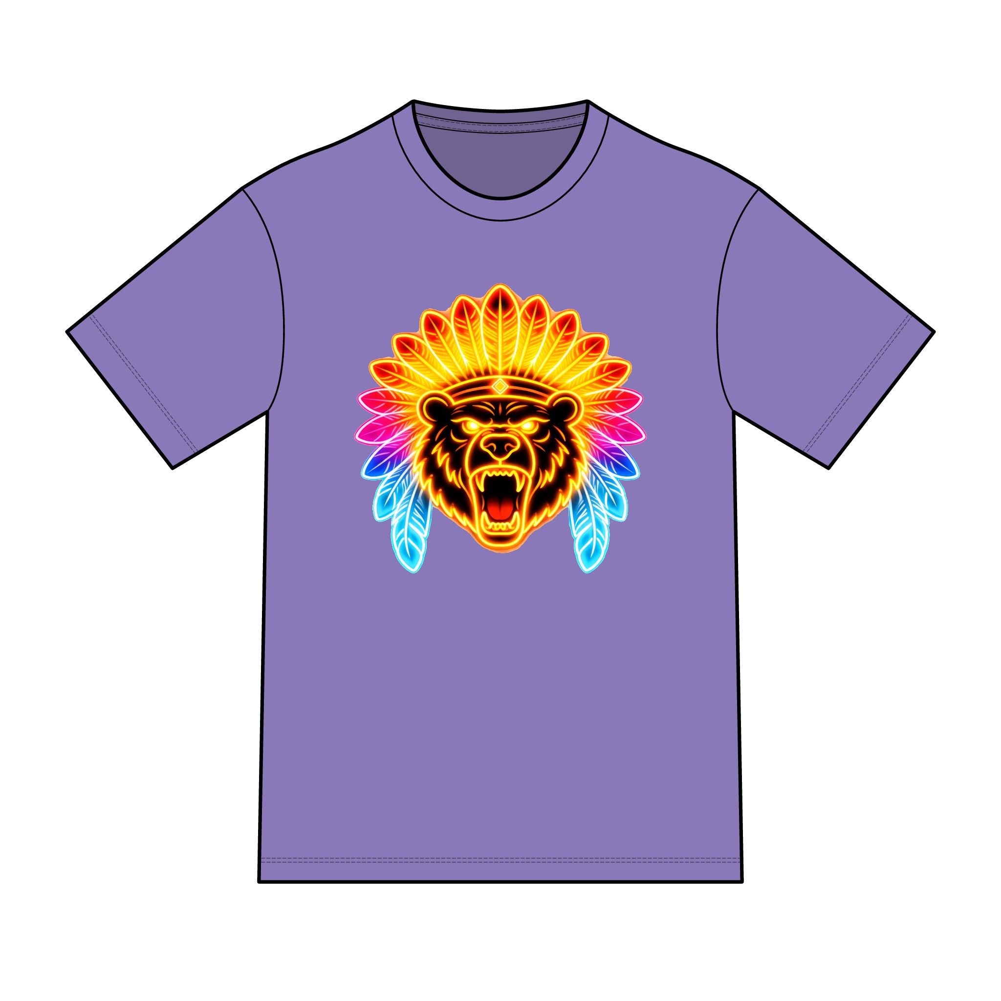 magic warpaint 30 shirt - neon native bear