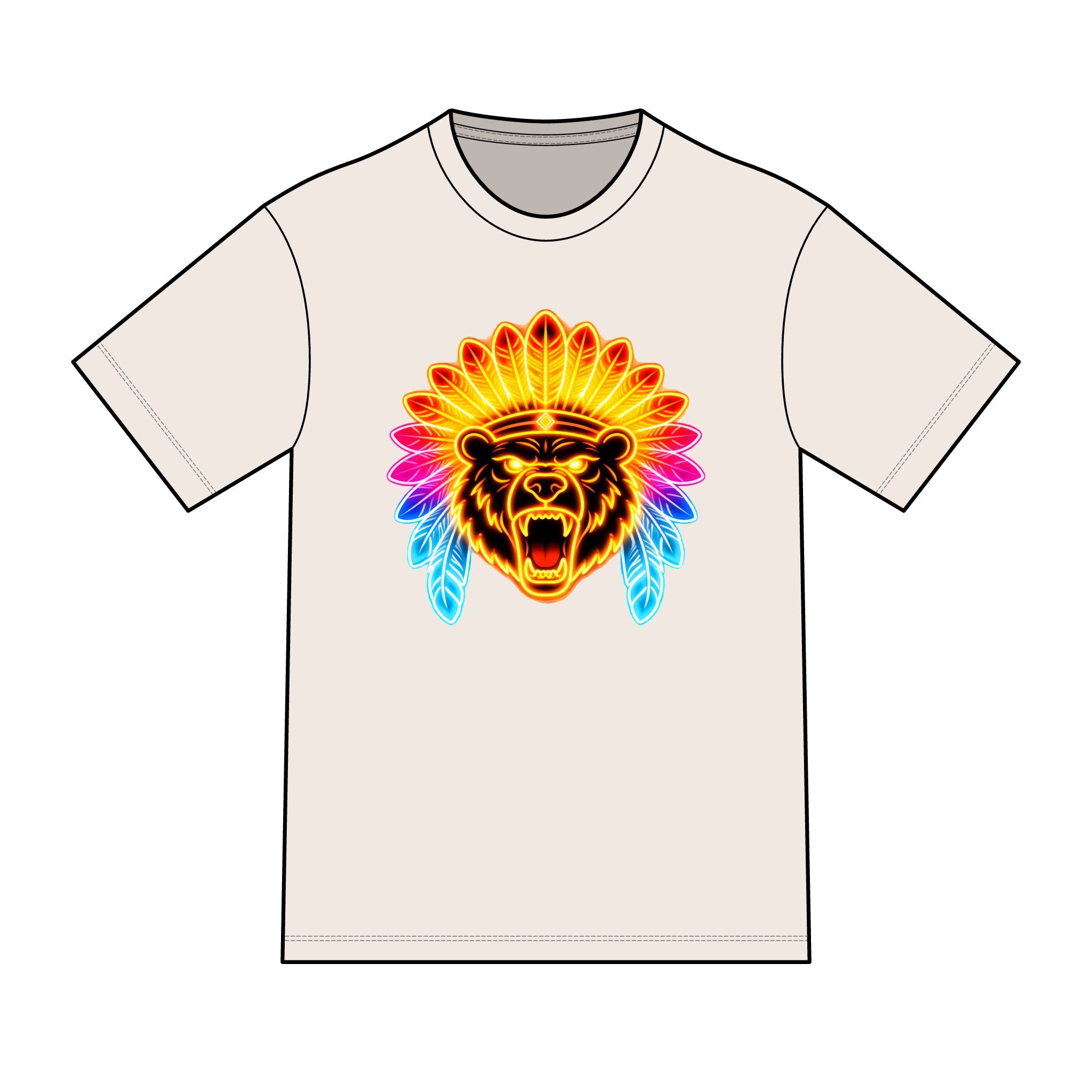 magic warpaint 30 shirt - neon native bear