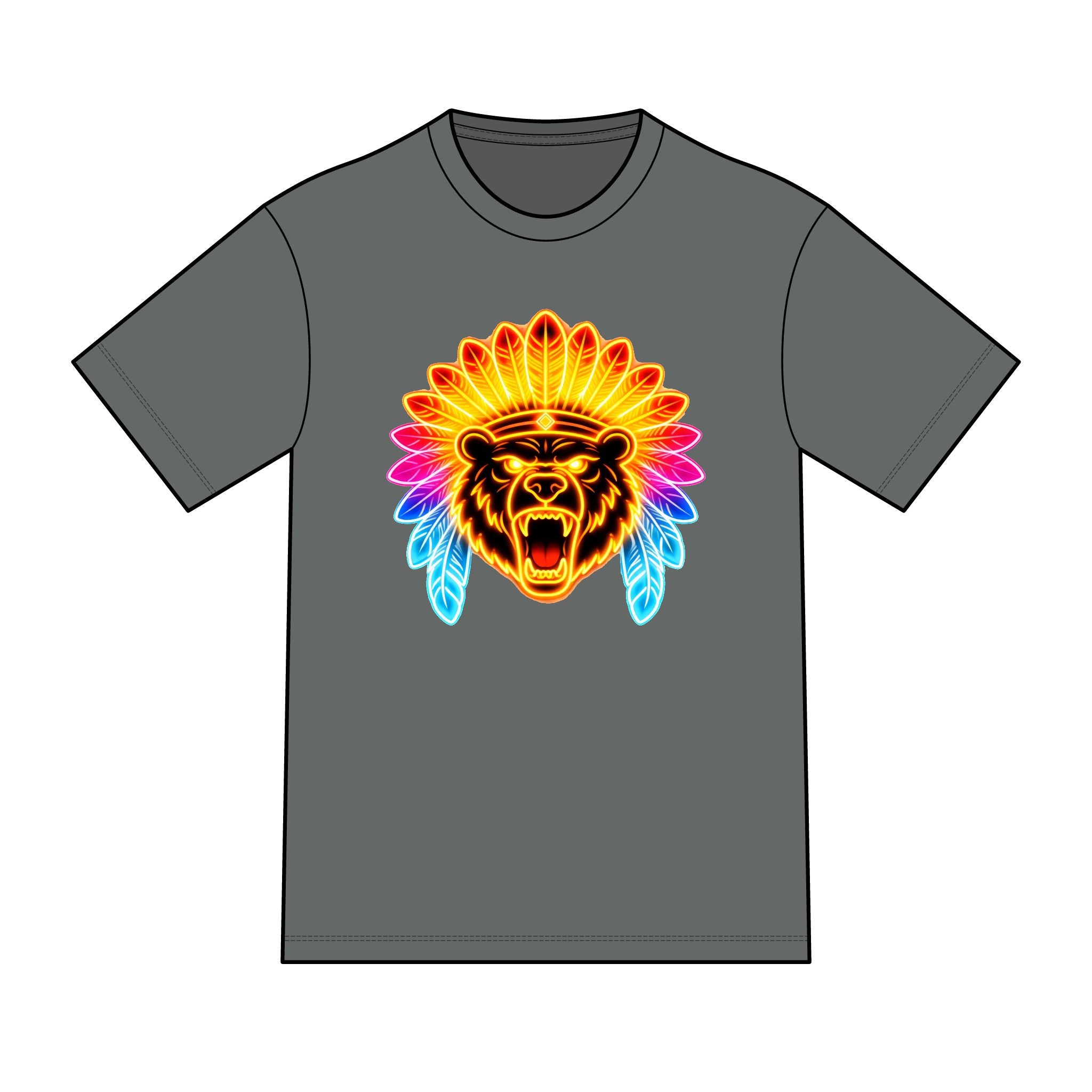 magic warpaint 30 shirt - neon native bear