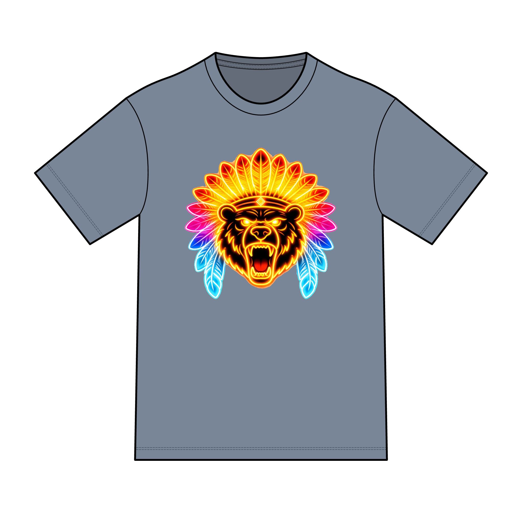 magic warpaint 30 shirt - neon native bear