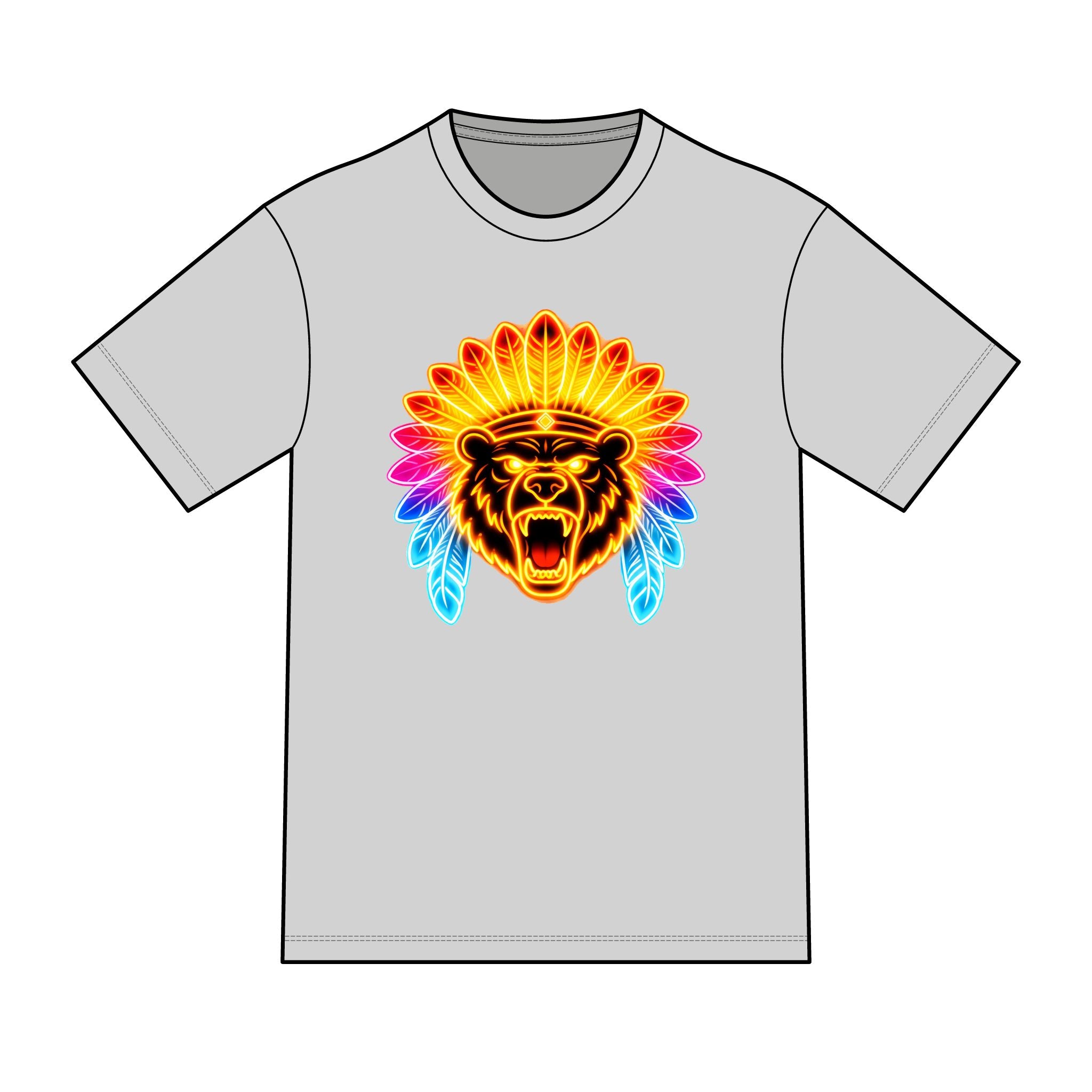 magic warpaint 30 shirt - neon native bear