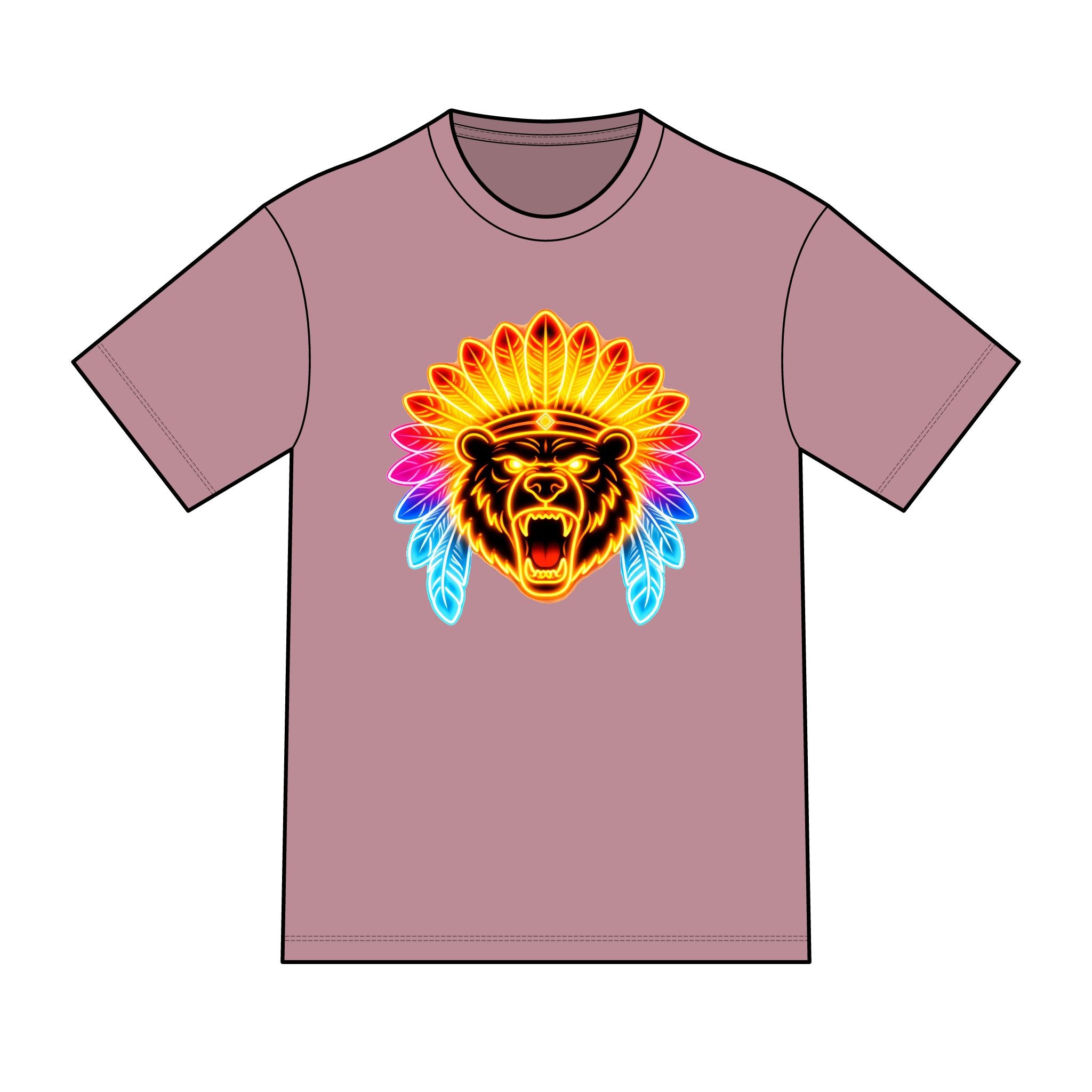 magic warpaint 30 shirt - neon native bear