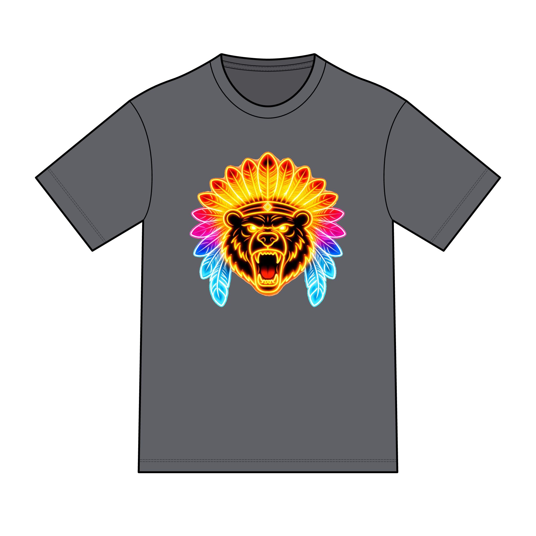 magic warpaint 30 shirt - neon native bear