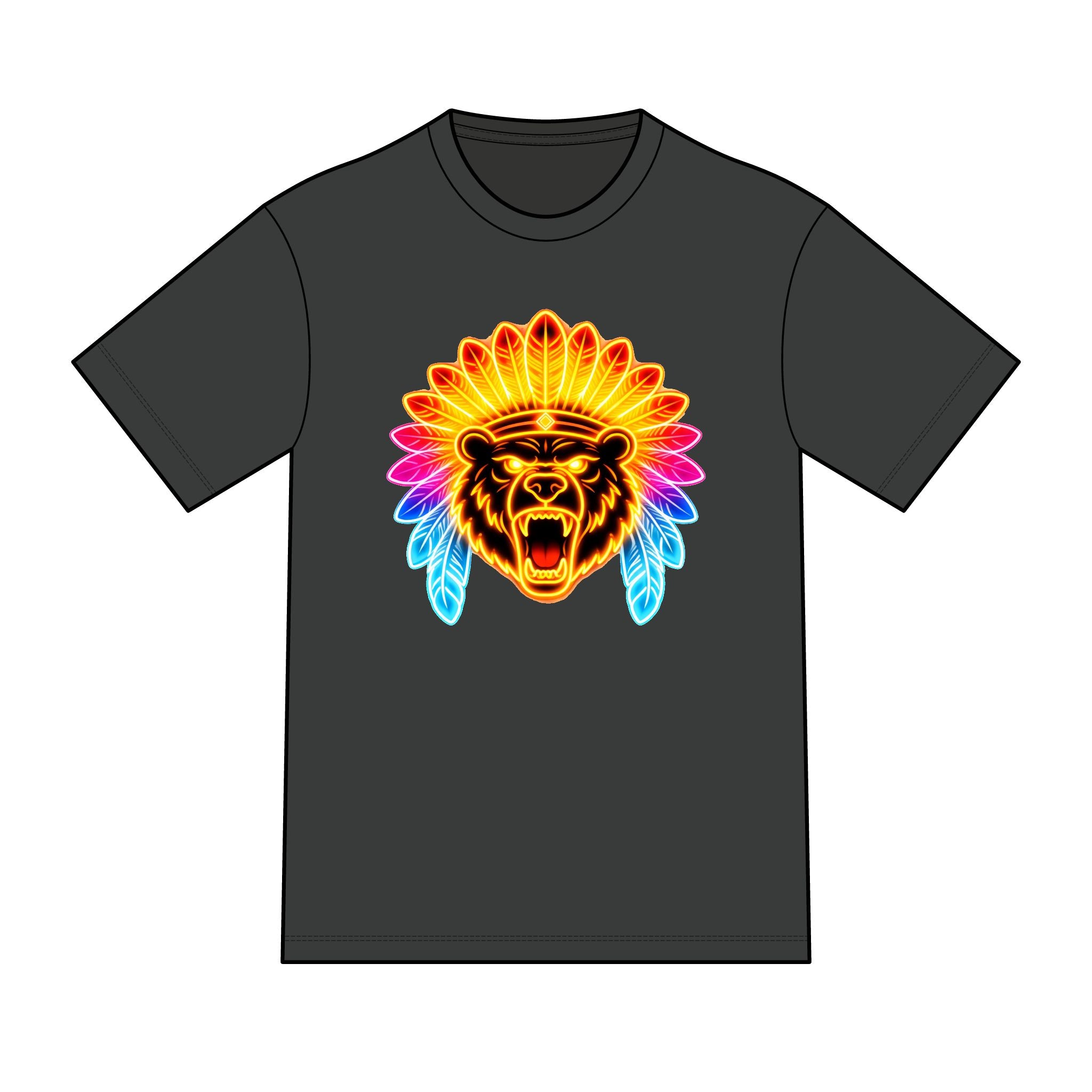 magic warpaint 30 shirt - neon native bear