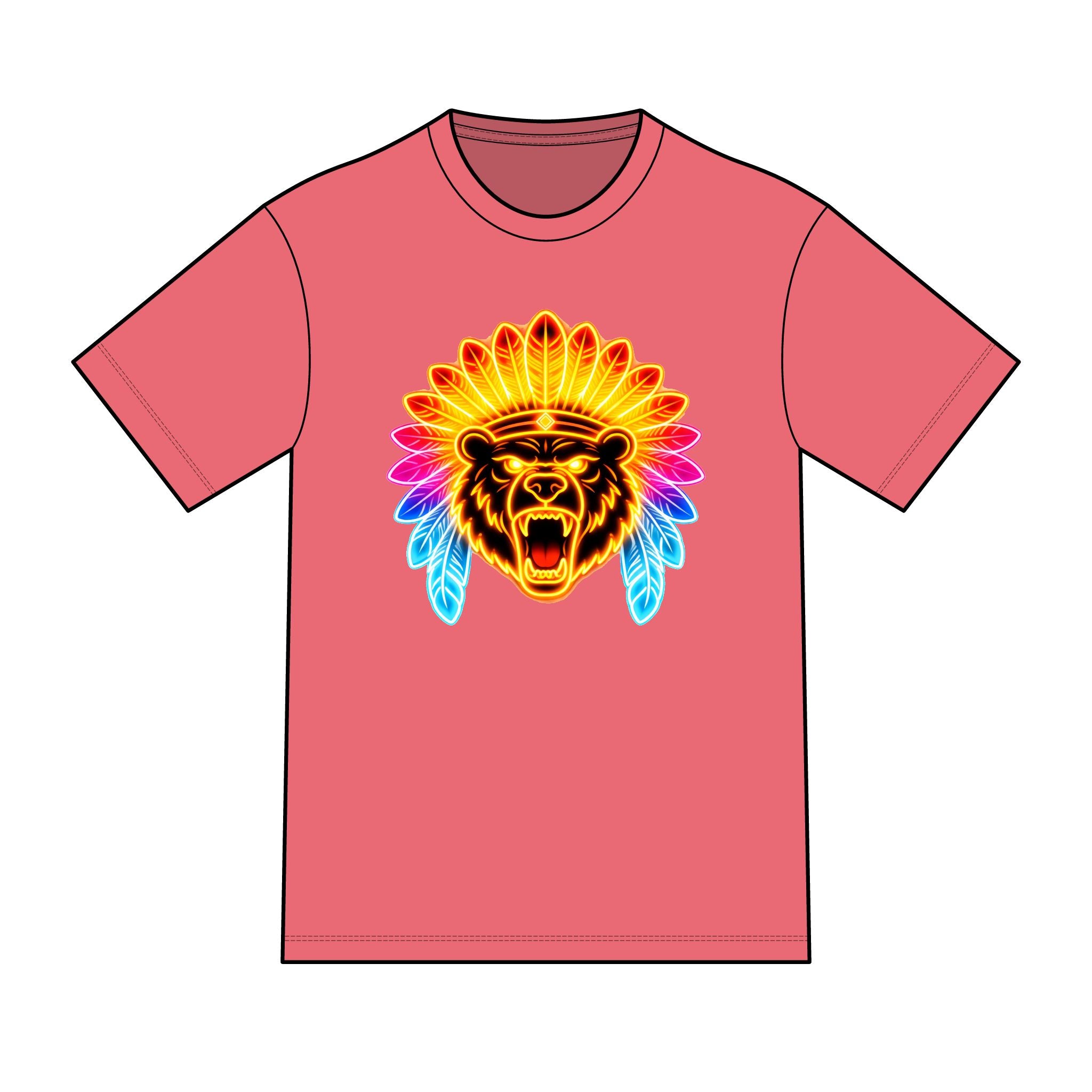magic warpaint 30 shirt - neon native bear