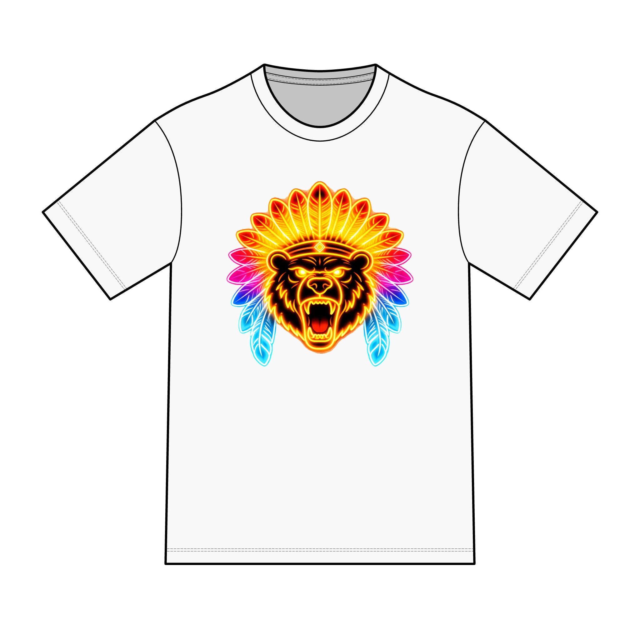 magic warpaint 30 shirt - neon native bear