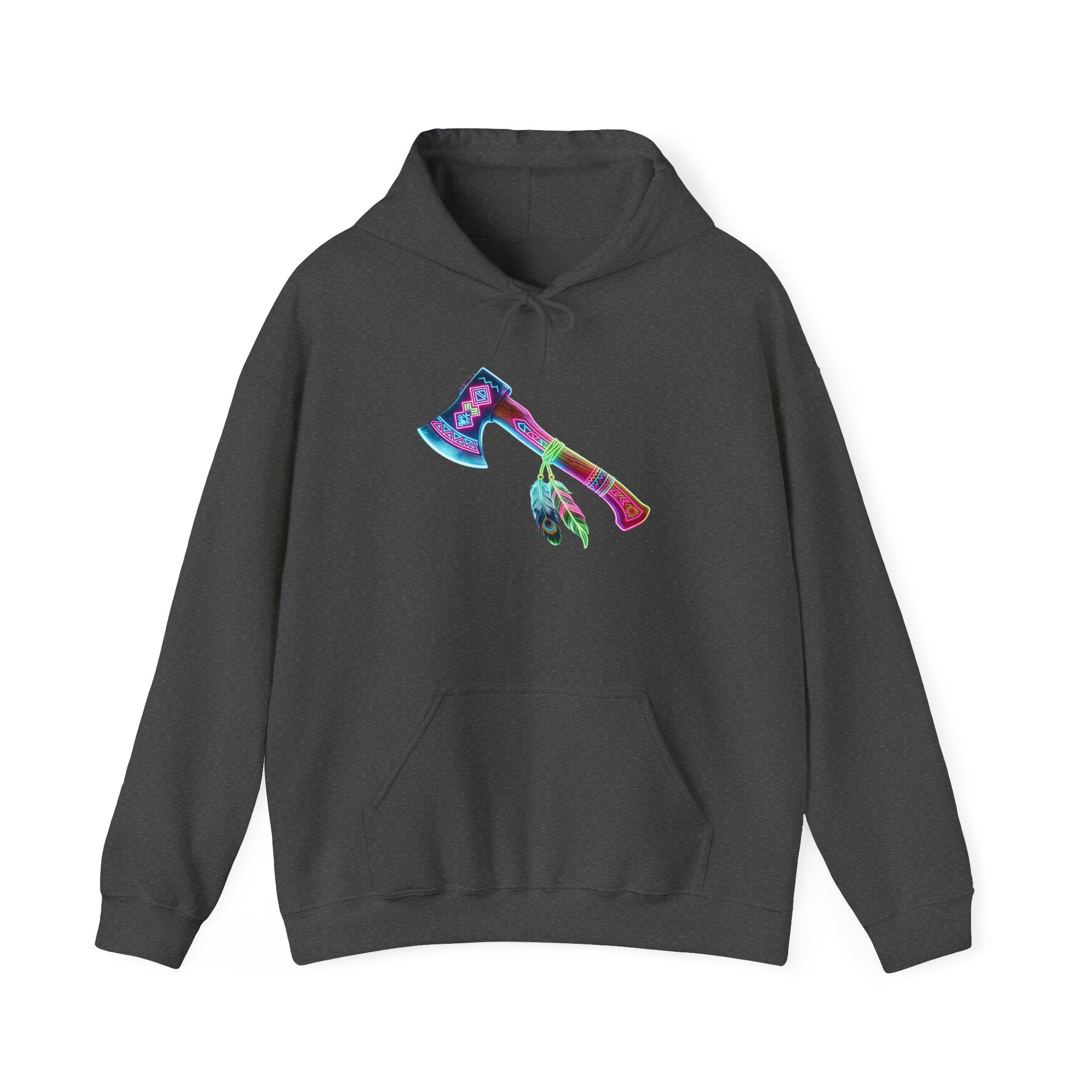 magic warpaint 01 hoodie - Native-Style neon Tomahawk Hoodie
