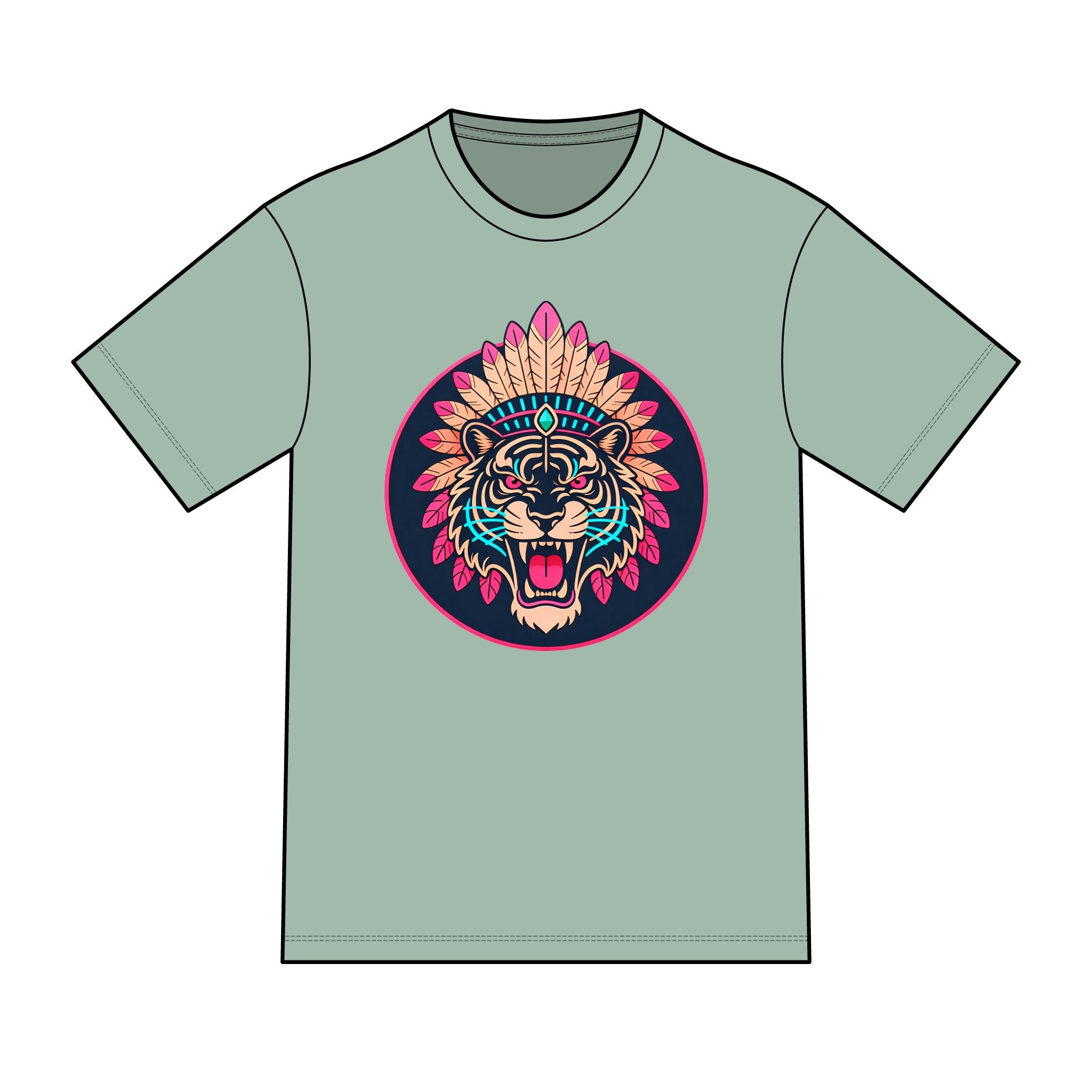 magic warpaint 25 shirt - native traditional tiger