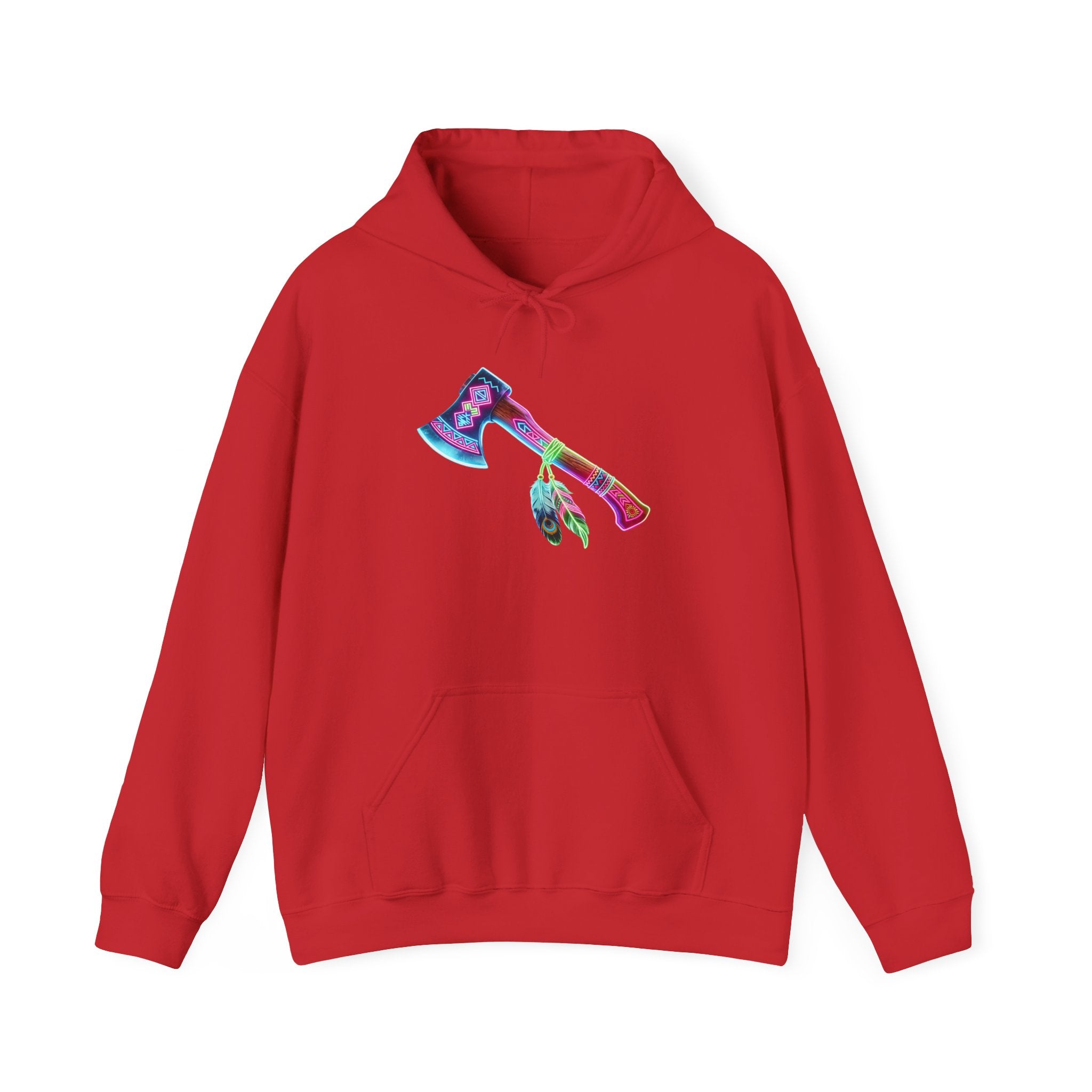 magic warpaint 01 hoodie - Native-Style neon Tomahawk Hoodie
